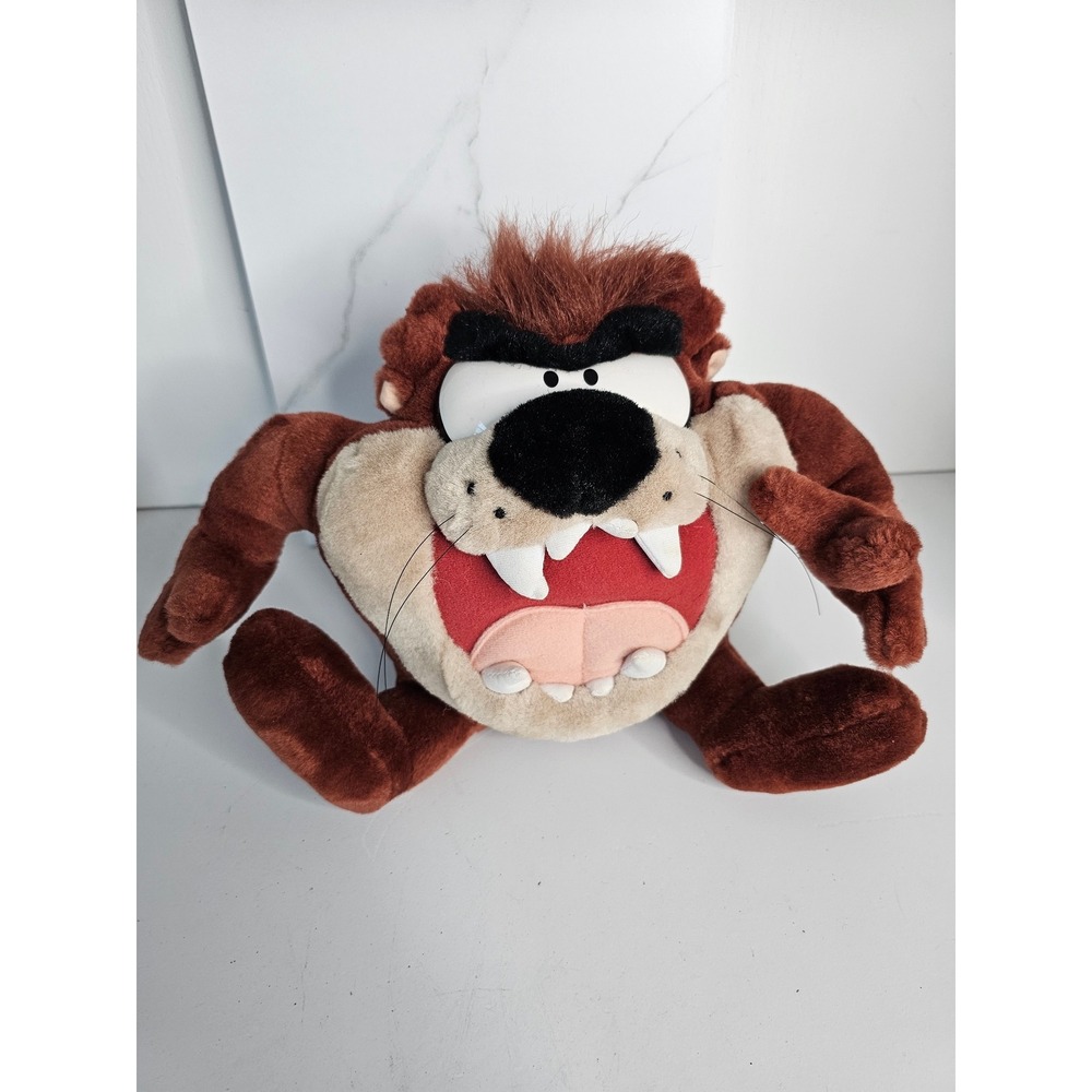 Vintage '97 Looney Tunes Tasmanian Devil Taz Plush Play-By-Play TESTED and WORKS